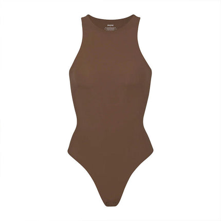 Women Bodysuits Tank Tops Sleeveless Sexy One Piece Halter Neck Shapewear Bodysuit