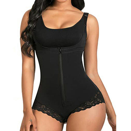 Women's Shapewear Tummy Tuck Shaper Zipper Open Bodysuit