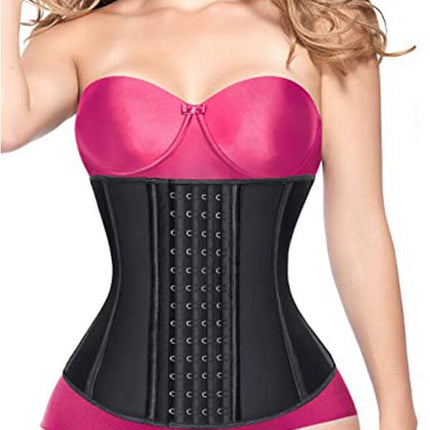 Short Torso Waist Trainers Cincher Corset Underbust Body Shaper Latex Sport Girdle