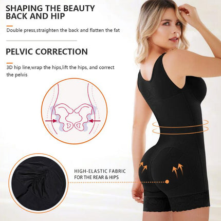 Shapewear for Women Tummy Control Post Surgery Full Body Shaper Butt Lifter with Zipper Crotch