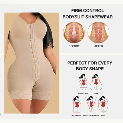 Shapewear for Women Tummy Control Post Surgery Full Body Shaper Butt Lifter with Zipper Crotch