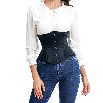 Women's  Double Steel Boned Underbust Corset/Heavy Duty Waist Training Cincher Shaper Corset