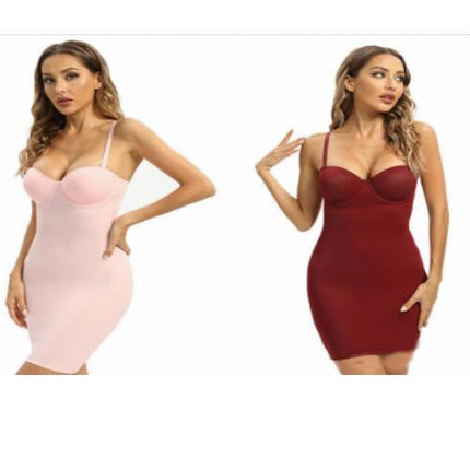 Tummy Shaper Camisole Dress Seamless Shaper Tank Top Sleeveless One Piece Mini Party Dresses