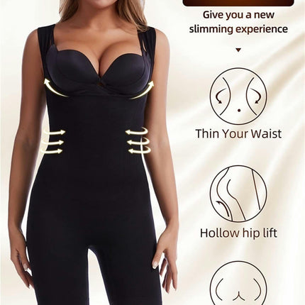 Women Body Shaper Tummy Control Seamless Shapewear Open Bust Mid-Thigh Bodysuit Shorts