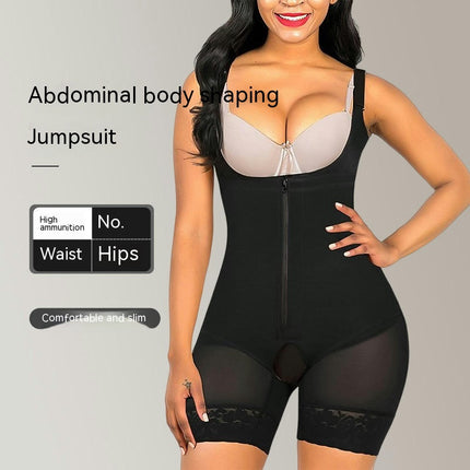 Women's Tummy Lift Hip Lifting One-piece Shapewear Zipper Open Bodysuit