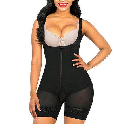 Women's Tummy Lift Hip Lifting One-piece Shapewear Zipper Open Bodysuit