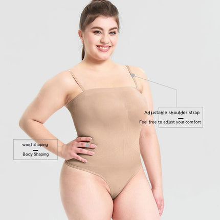 Women's Tummy Tuck Shaper Bodysuit Adjustable Straps Hip Lift Tummy Tuck Sexy Thongs