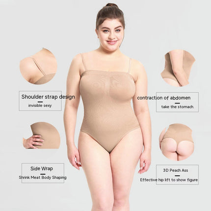 Women's Tummy Tuck Shaper Bodysuit Adjustable Straps Hip Lift Tummy Tuck Sexy Thongs