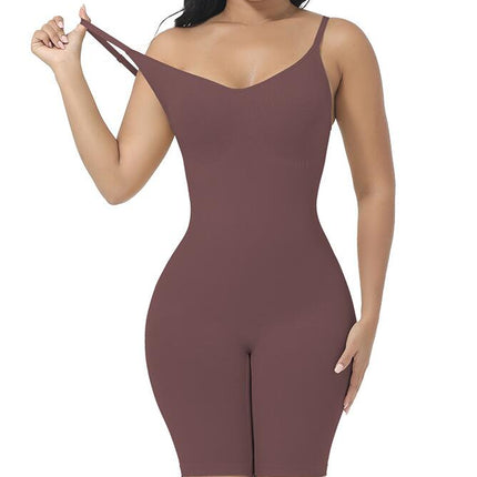 Women's Shaping Mid-Thigh Bodysuit Tummy Control Shapewear Body Shaper