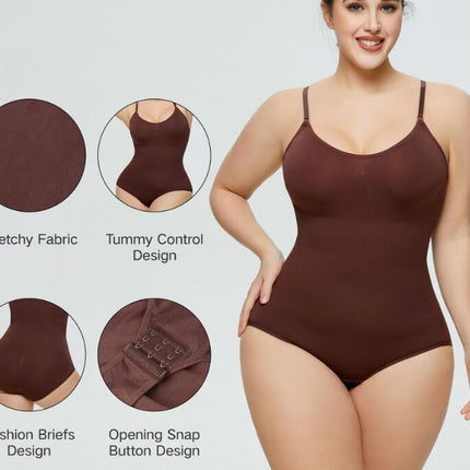 Bodysuit for Women Tummy Control Shapewear Mid-Thigh Seamless Full Body Shaper