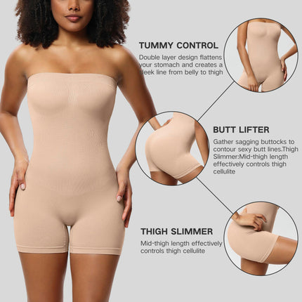 Shapewear Bodysuit for Women Tummy Control Shaper Seamless Butt Lifter Thigh Slimmer Body Shaper