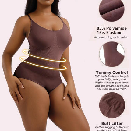 Seamless Shapewear Bodysuit Thong Tummy Control Sculpting Body Shaper for Women Thigh Slimmer