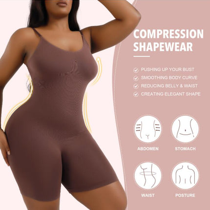 Seamless Shapewear Bodysuit Thong Tummy Control Sculpting Body Shaper for Women Thigh Slimmer