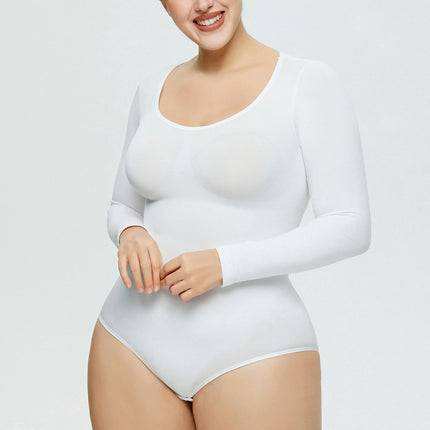 Long Sleeve Bodysuit for Women Tummy Control Thong Seamless Shapewear for Women