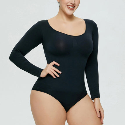 Long Sleeve Bodysuit for Women Tummy Control Thong Seamless Shapewear for Women