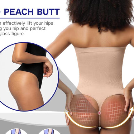 Women's Shapewear Bodysuits Tummy Control Butt Lifter Body Shaper Strapless Seamless Mid Thigh