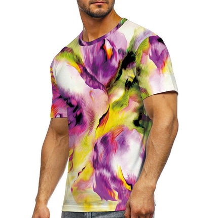 3D Digital Printed T Shirt, Novelty Short Sleeve Funny Pattern Casual T Shirt