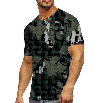 3D Digital Printed T Shirt, Novelty Short Sleeve Funny Pattern Casual T Shirt