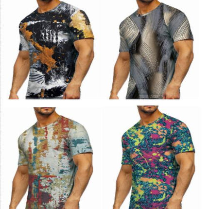 3D Digital Printed T Shirt, Novelty Short Sleeve Funny Pattern Casual T Shirt