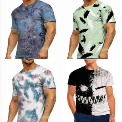 3D Digital Printed T Shirt, Novelty Short Sleeve Funny Pattern Casual T Shirt