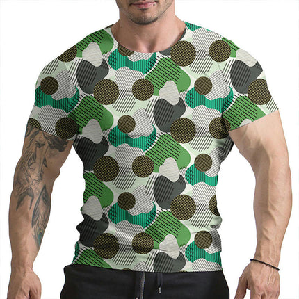 3D Printed Fun Pattern Super 3D Pattern Round Neck Short Sleeve T Shirt