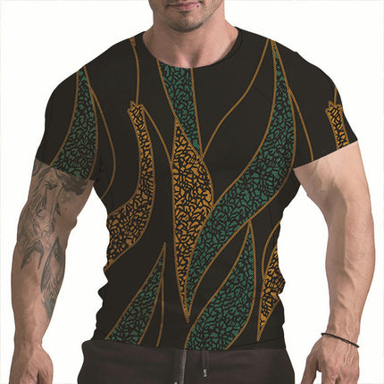 3D Printed Fun Pattern Super 3D Pattern Round Neck Short Sleeve T Shirt