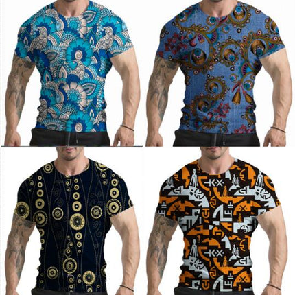 3D Printed Fun Pattern Super 3D Pattern Round Neck Short Sleeve T Shirt