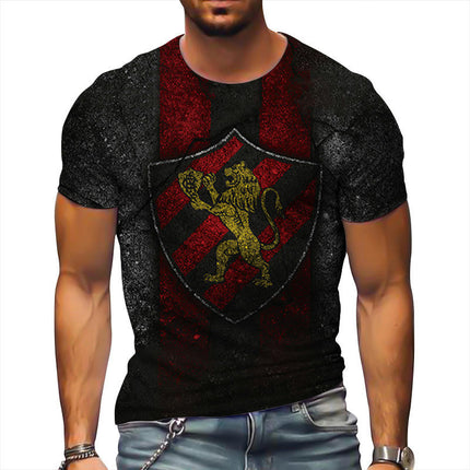 Men's Casual T Shirt 3D Digital Printed T Shirt Short Sleeve Pattern T Shirt