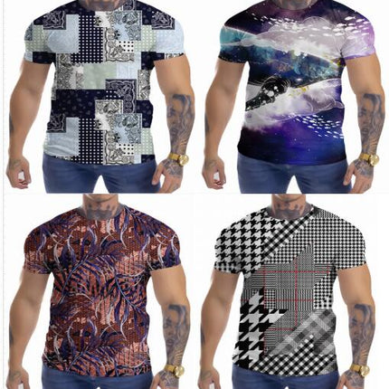 Mens Shirt Fashion Casual Novelty T Shirt 3D Pattern Adult T Shirt Teen Tops Size S-XXXL