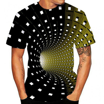 Men's 3D Graphic T Shirt Colorful Design Short Sleeve Crew Neck Digital T Shirt For Young People