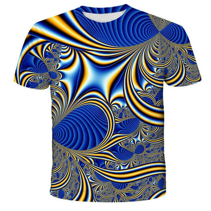 Men's 3D Graphic T Shirt Colorful Design Short Sleeve Crew Neck Digital T Shirt For Young People 1