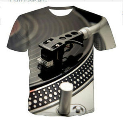 Men's 3D Graphic T Shirt Colorful Design Short Sleeve Crew Neck Digital T Shirt For Young People