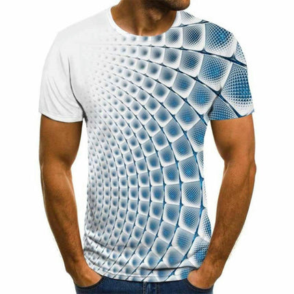 Men's 3D Graphic T Shirt Colorful Design Short Sleeve Crew Neck Digital T Shirt For Young People