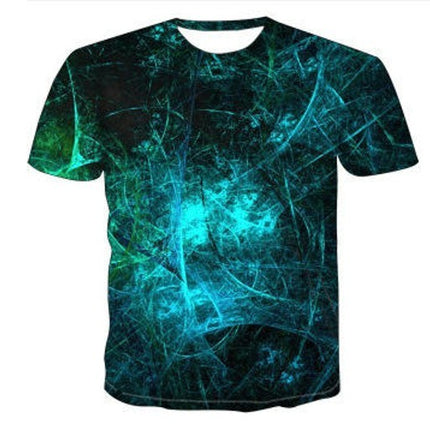 Men's 3D Graphic T Shirt Colorful Design Short Sleeve Crew Neck Digital T Shirt For Young People