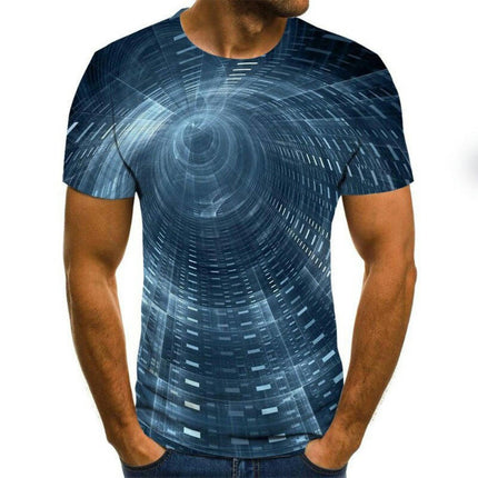 Men's 3D Graphic T Shirt Colorful Design Short Sleeve Crew Neck Digital T Shirt For Young People