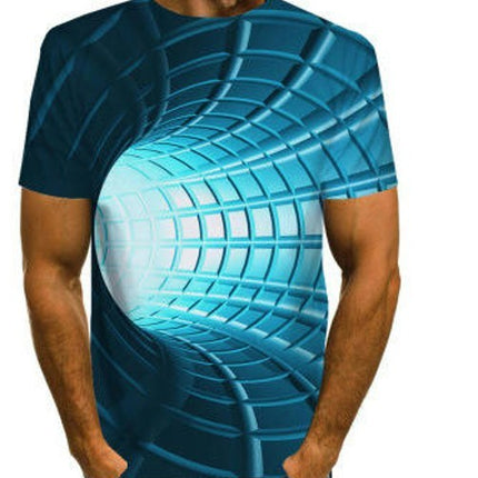 Men's 3D Graphic T Shirt Colorful Design Short Sleeve Crew Neck Digital T Shirt For Young People