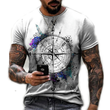 Unisex 3D Pattern Printed Short Sleeve T-Shirts Casual Graphics Tees