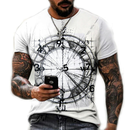 Unisex 3D Pattern Printed Short Sleeve T-Shirts Casual Graphics Tees