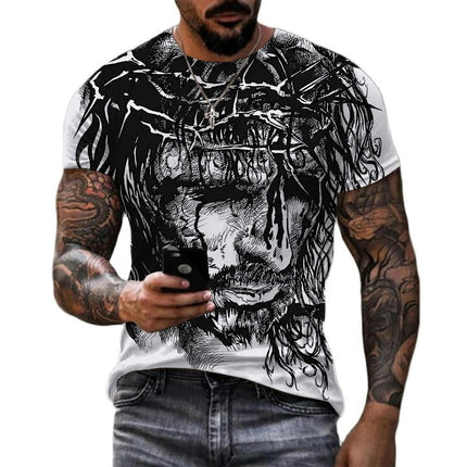 Unisex 3D Pattern Printed Short Sleeve T-Shirts Casual Graphics Tees 1