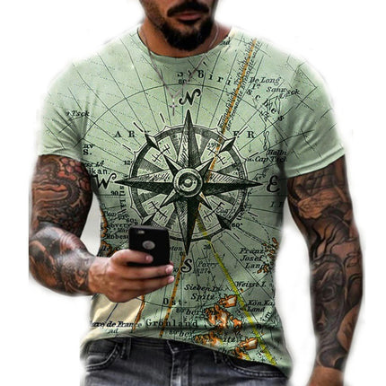 Unisex 3D Pattern Printed Short Sleeve T-Shirts Casual Graphics Tees