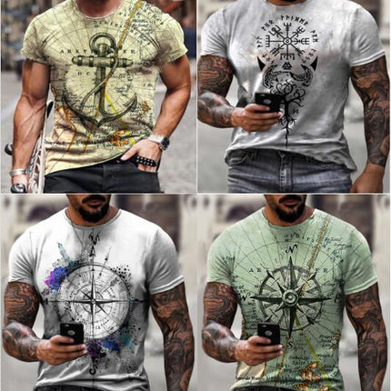 Unisex 3D Pattern Printed Short Sleeve T-Shirts Casual Graphics Tees