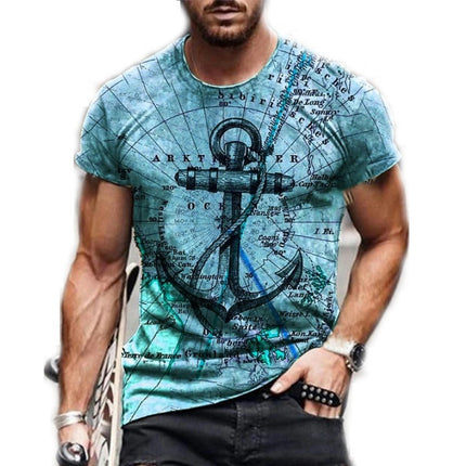 Unisex 3D Pattern Printed Short Sleeve T-Shirts Casual Graphics Tees