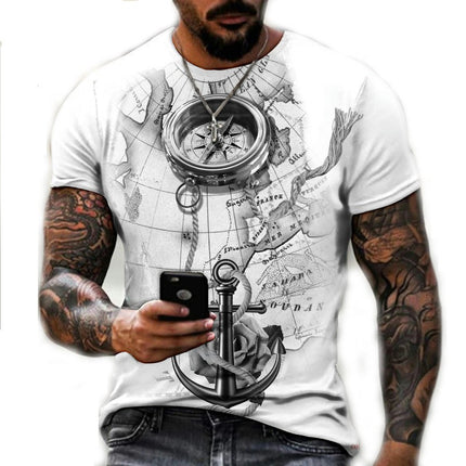 Unisex 3D Pattern Printed Short Sleeve T-Shirts Casual Graphics Tees