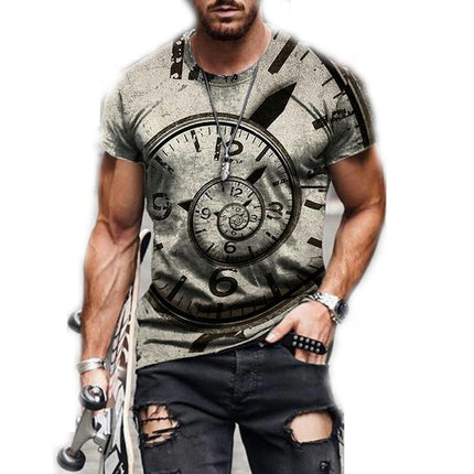 Unisex 3D Pattern Printed Short Sleeve T-Shirts Casual Graphics Tees