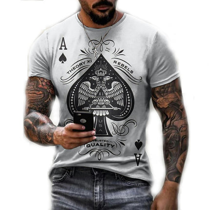 Men's Halloween Shirt 3D Printed Skeleton T Shirt Christmas Horror Nightmare Short Sleeve Shirt