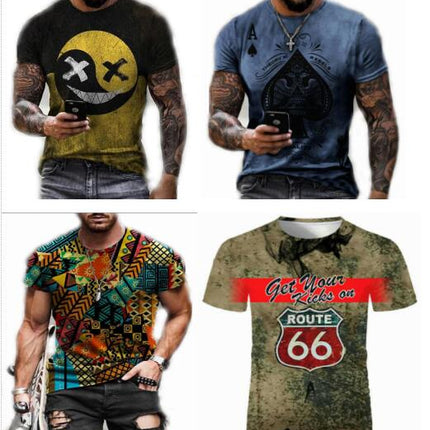 Men's Halloween Shirt 3D Printed Skeleton T Shirt Christmas Horror Nightmare Short Sleeve Shirt