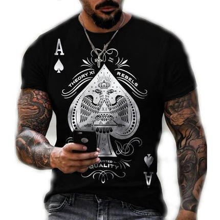 Men's Halloween Shirt 3D Printed Skeleton T Shirt Christmas Horror Nightmare Short Sleeve Shirt