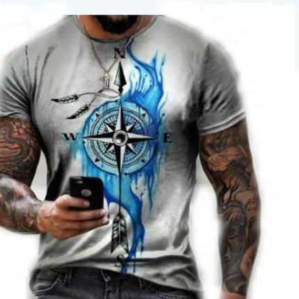 Unisex 3D Graphic Print Shirts for Mens Casual Short Sleeve Tee Shirts Top