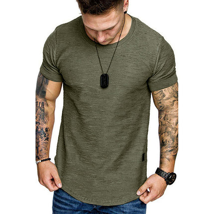 Men's Cotton Crew Neck Short Sleeve Plain T-Shirt EU Size (S to XXL)