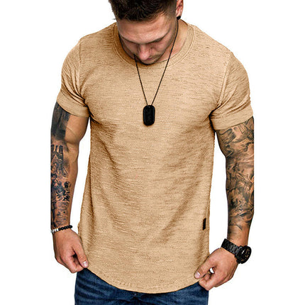 Men's Cotton Crew Neck Short Sleeve Plain T-Shirt EU Size (S to XXL)